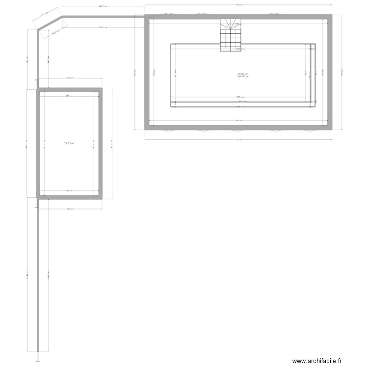 GIVERVILLE POUR ACTION LOGEMENT existant. Plan de 14 pièces et 310 m2