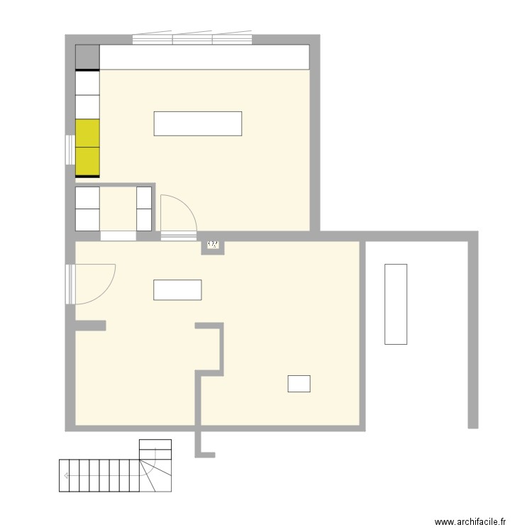 cuisine place fenêtre. Plan de 0 pièce et 0 m2