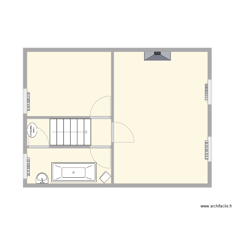 Etage Nu actuel. Plan de 0 pièce et 0 m2