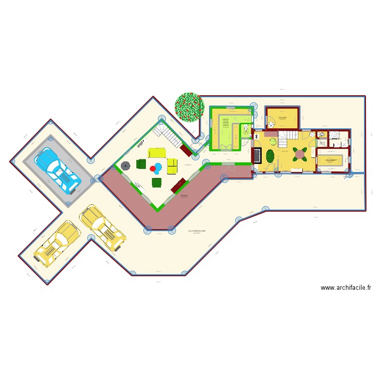 PC EXTENSION  5 58m2. Plan de 15 pièces et 401 m2