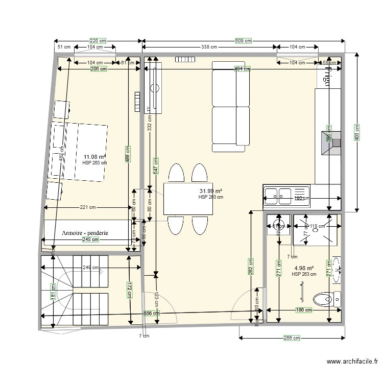 1 ER ETAGE. Plan de 0 pièce et 0 m2