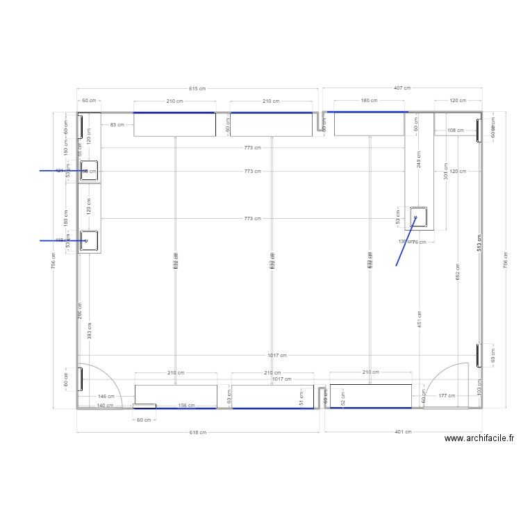 toiture voiture. Plan de 1 pièce et 77 m2