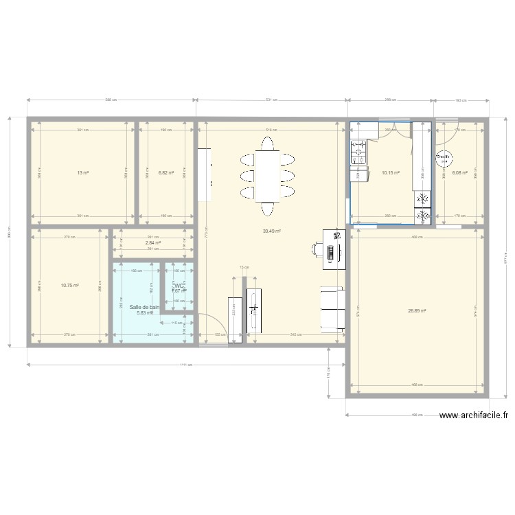 ma maison ideale. Plan de 0 pièce et 0 m2