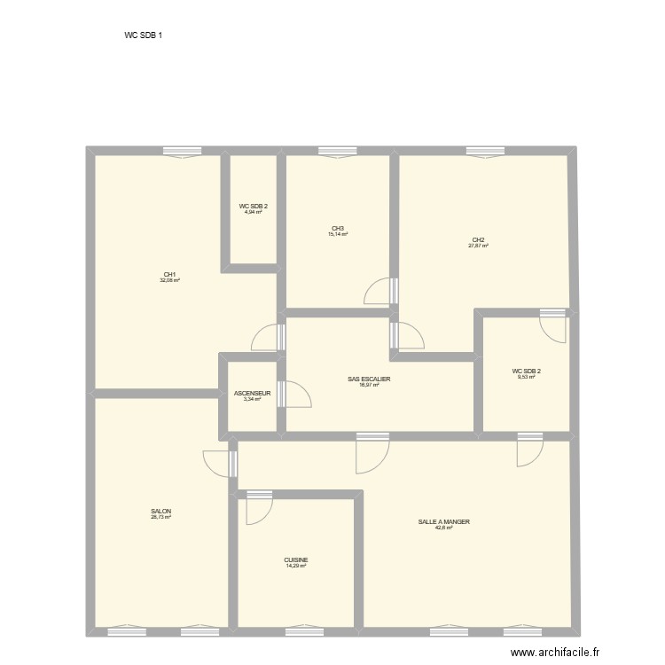 2eme etage graulhet 2023. Plan de 0 pièce et 0 m2