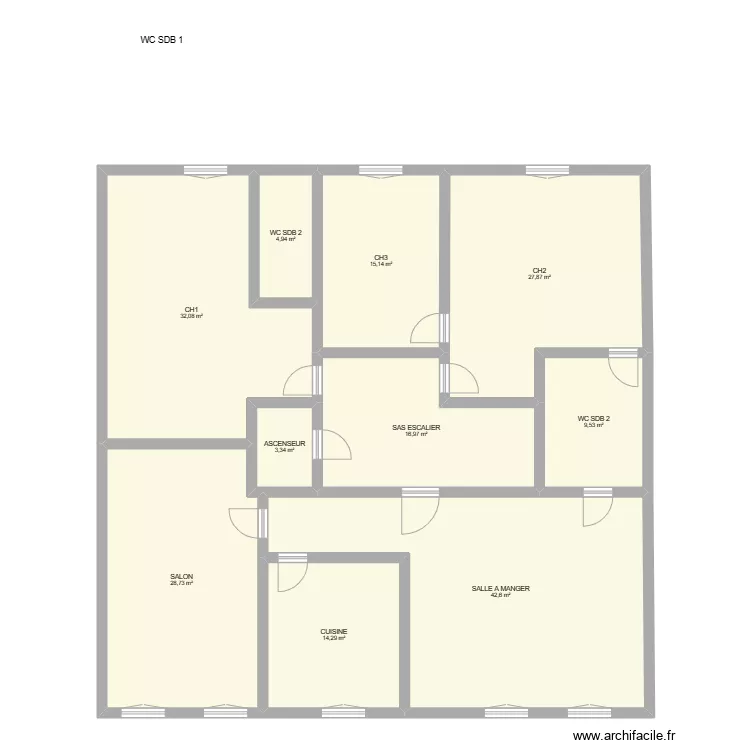 2eme etage graulhet 2023. Plan de 