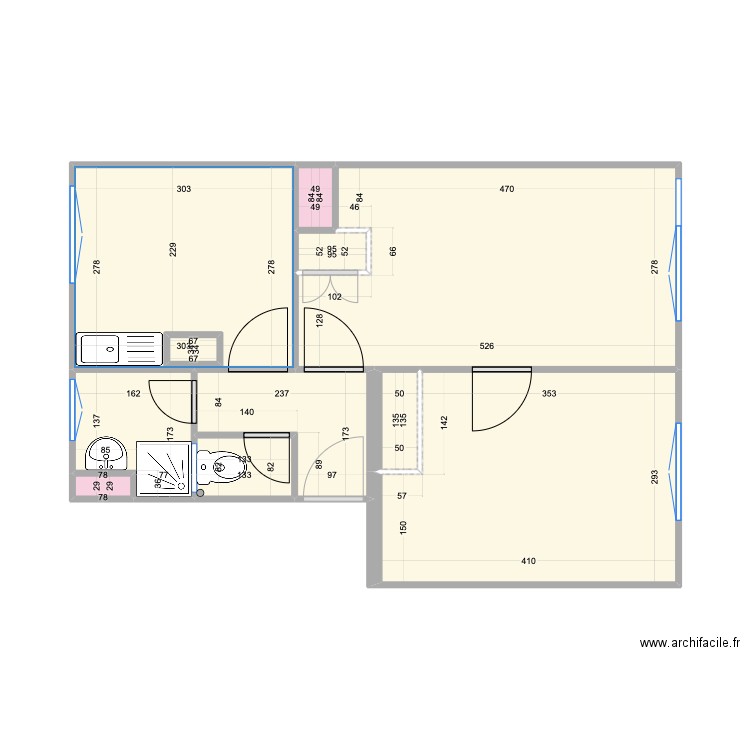 Plan appartement Julia_VO_20230218_Sans Meubles. Plan de 0 pièce et 0 m2