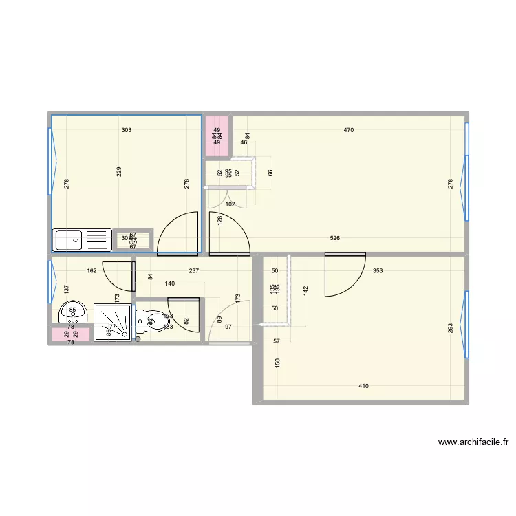 Plan appartement Julia_VO_20230218_Sans Meubles. Plan de 