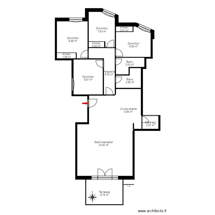 ED PONT DEL SOLA ESCALA E F 2 F SANT JULIA. Plan de 0 pièce et 0 m2