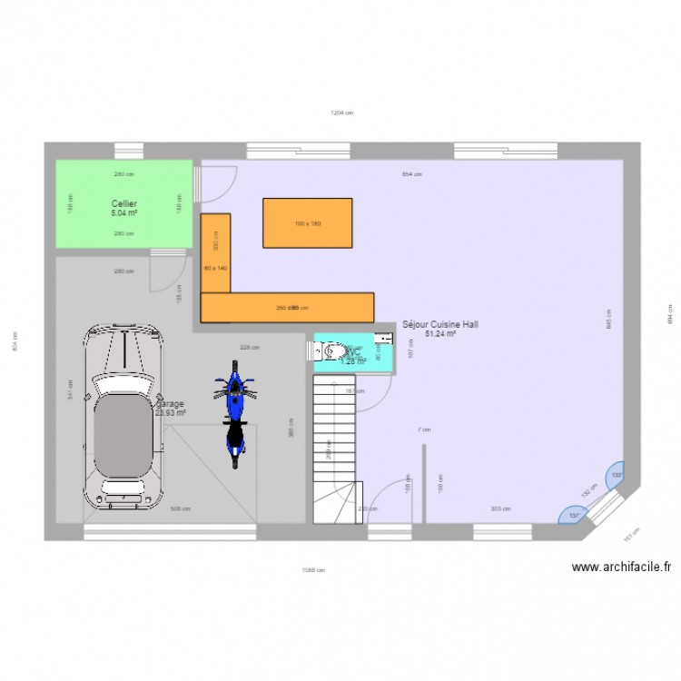 BREBION GALLET RDC. Plan de 0 pièce et 0 m2