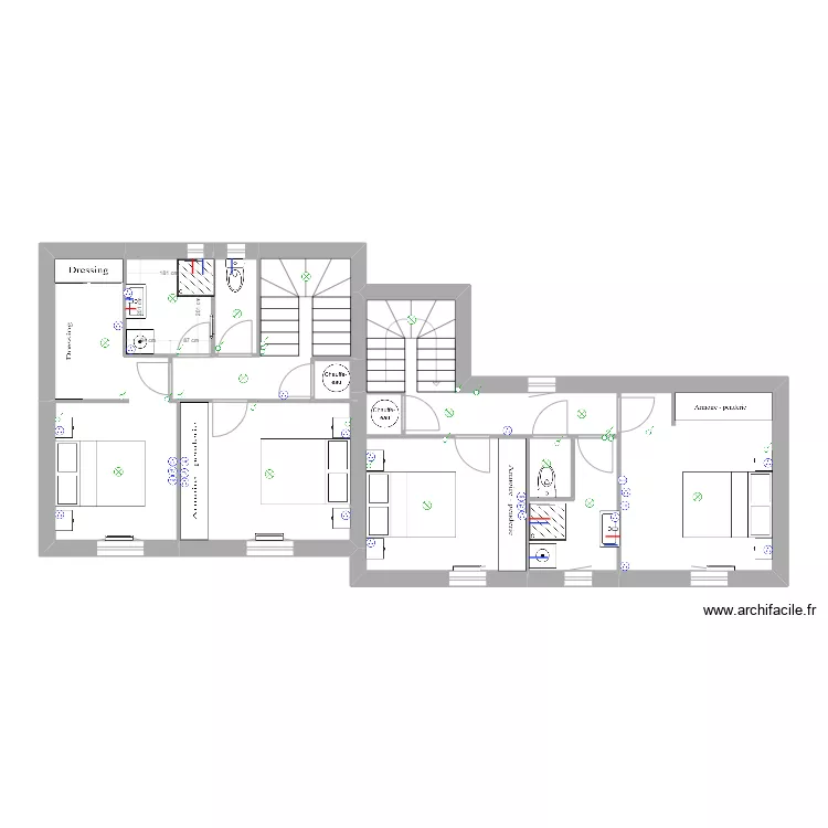 maison 2 &eacute;tage1. Plan de 