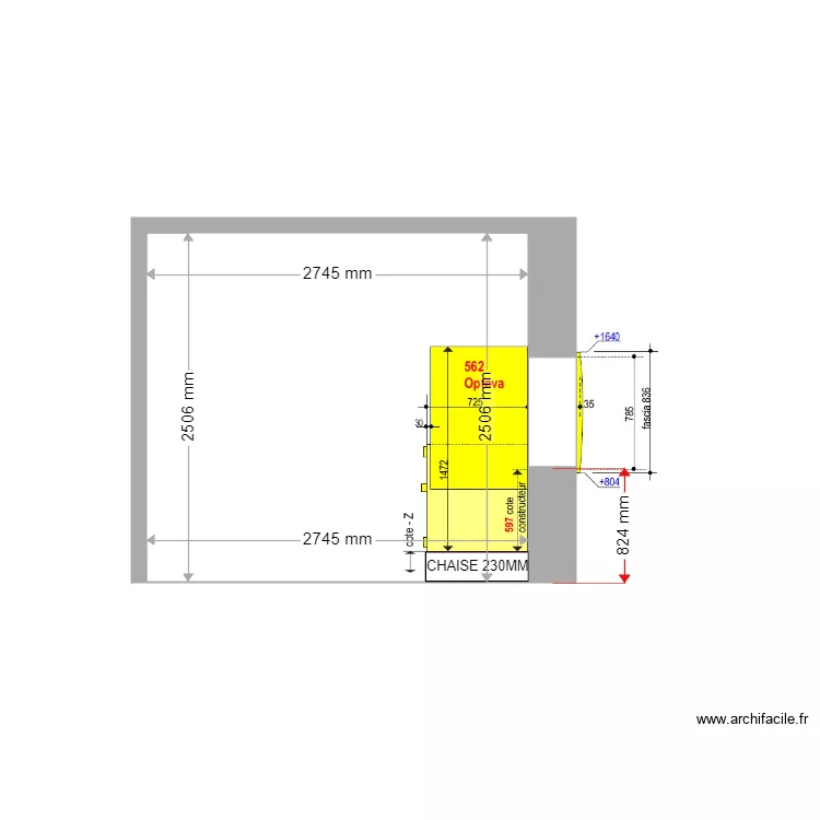 COUPE EXISTANT ARLES TREBON 562 OCP. Plan de 
