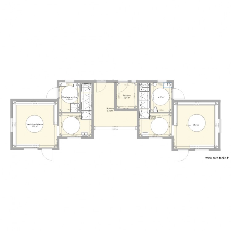 Vestiaires sanitaires terrain 01 11 16 . Plan de 0 pièce et 0 m2