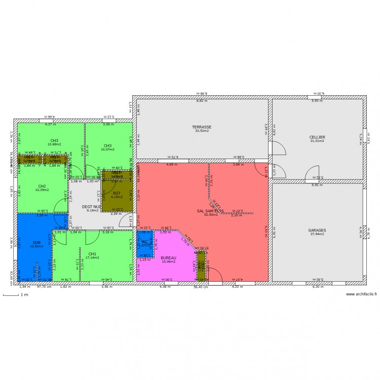 essai 5 couleurs. Plan de 0 pièce et 0 m2