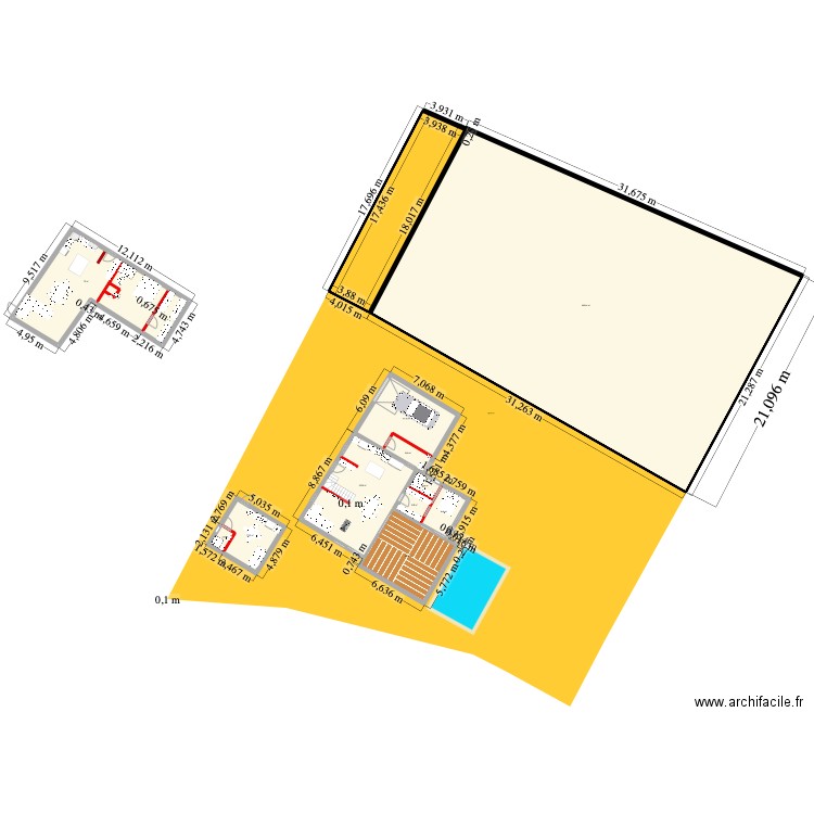 maison clem Jeremy 2024 Plan 3 pièces 123 m2 dessiné par Jeremy Launay