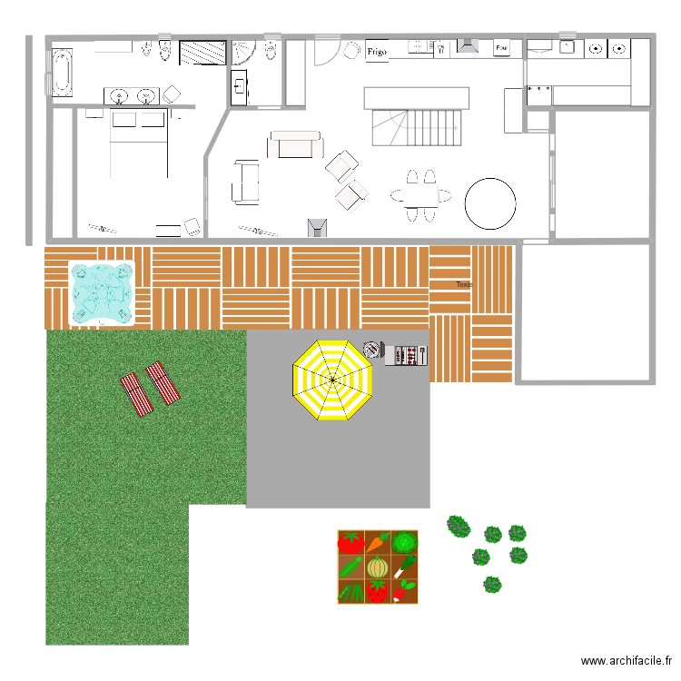 Plan mars 26C RB2. Plan de 3 pièces et 46 m2