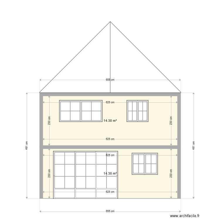 FacadeTerrasse. Plan de 0 pièce et 0 m2