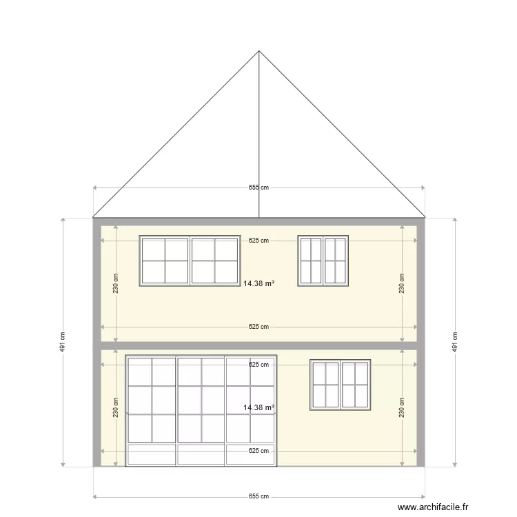 FacadeTerrasse. Plan de 
