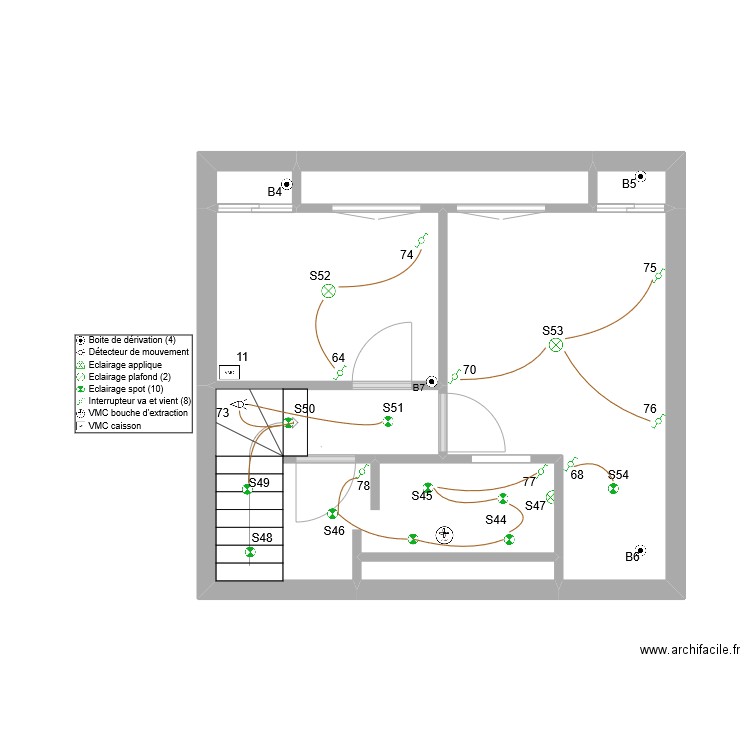 thibaut 1er Etage éclairage. Plan de 0 pièce et 0 m2