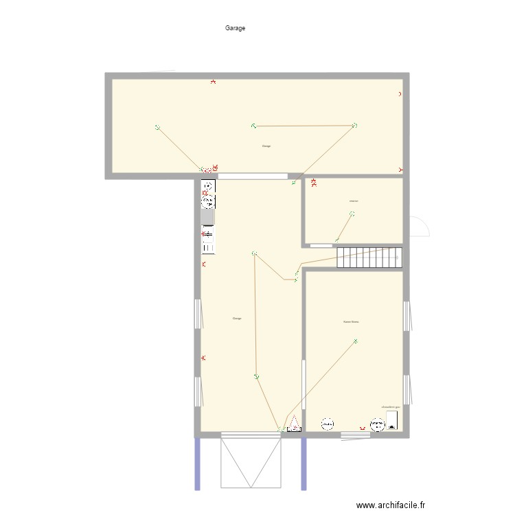 garage. Plan de 0 pièce et 0 m2