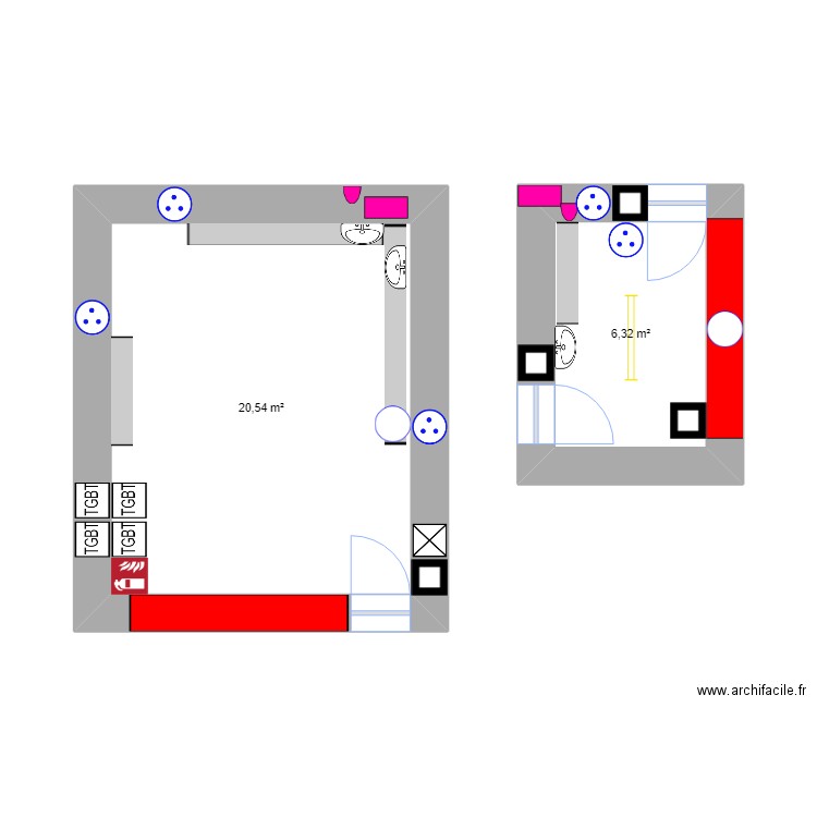labos. Plan de 0 pièce et 0 m2