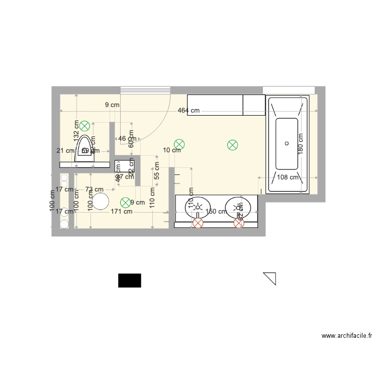salle de bain finale. Plan de 0 pièce et 0 m2