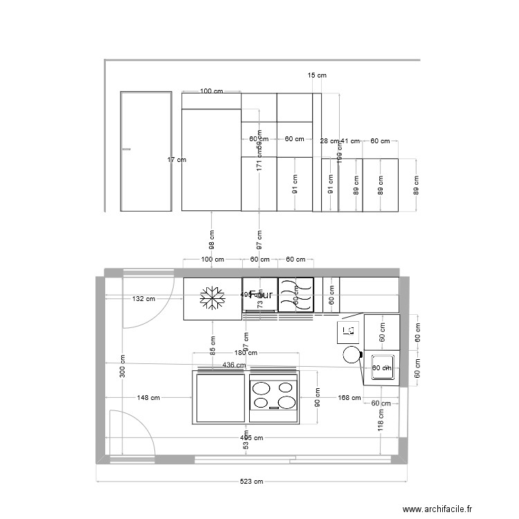 cuisine. Plan de 0 pièce et 0 m2