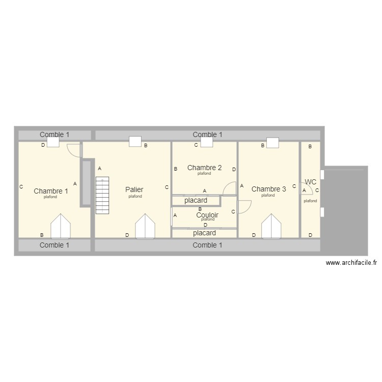 remigner etage. Plan de 0 pièce et 0 m2