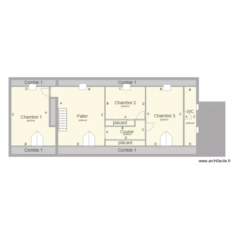 remigner etage. Plan de 