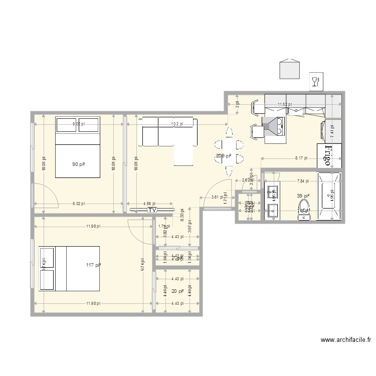 6485 App 12 modifier  A                                                            . Plan de 0 pièce et 0 m2