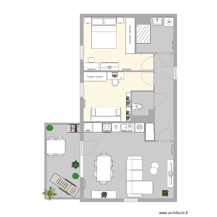 Boréal lot 13. Plan de 10 pièces et 74 m2