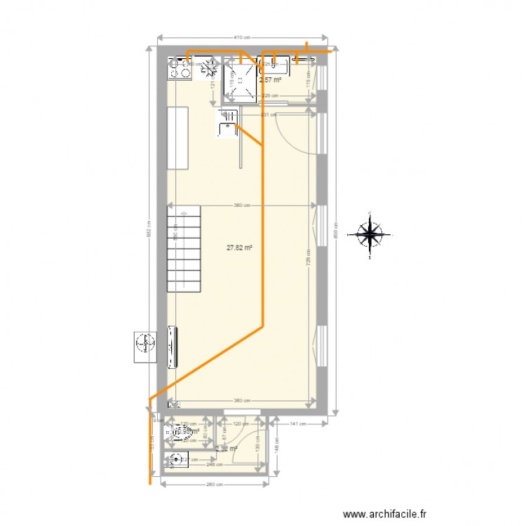 maison basque évacuation eau usées . Plan de 0 pièce et 0 m2