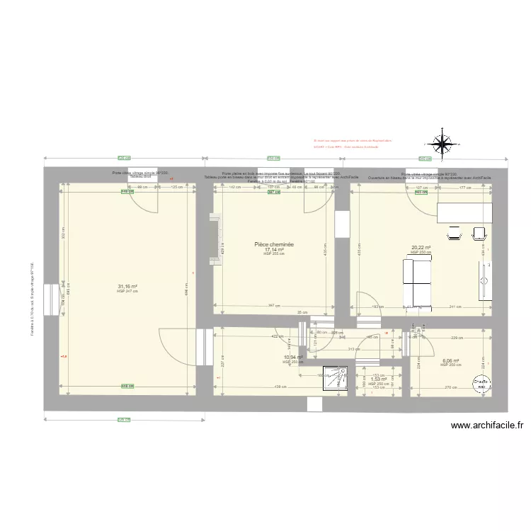 20211017 MAISON DE FERME F2 et atelier Scénario 0. Plan de 20211017 MAISON DE FERME F2 et atelier Scénario 0. Plan de