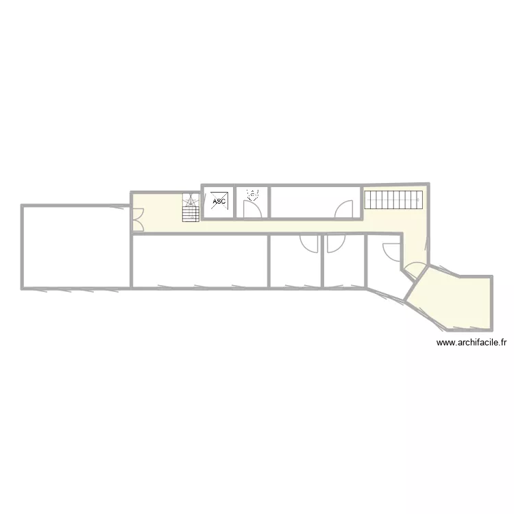 mairie. Plan de 9  et 77 m²