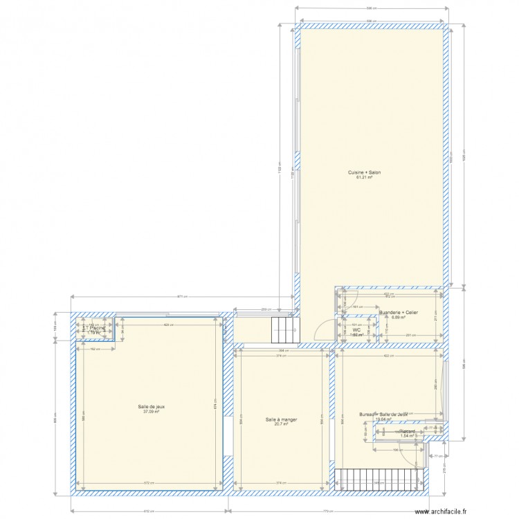 Maison extantion M DUC. Plan de 0 pièce et 0 m2