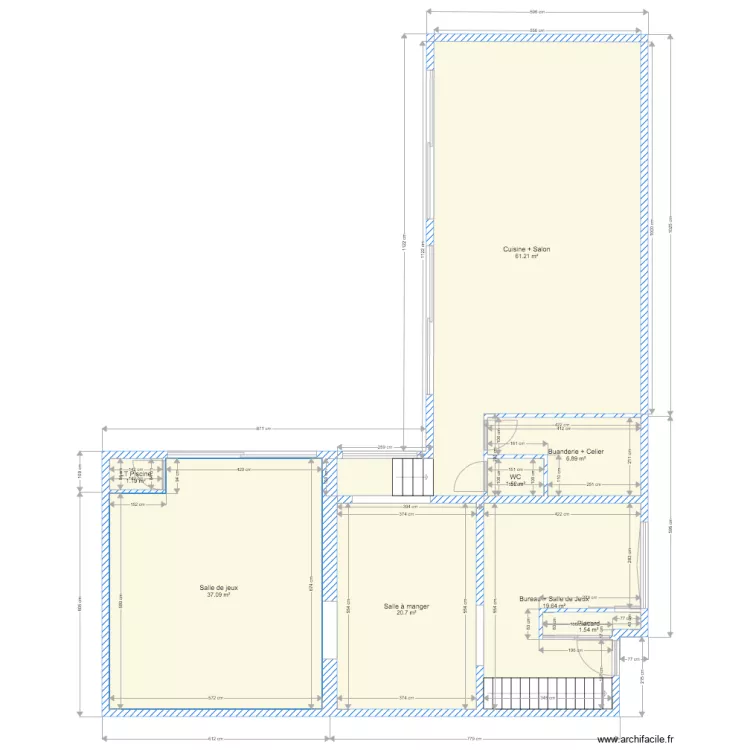 Maison extantion M DUC. Plan de 