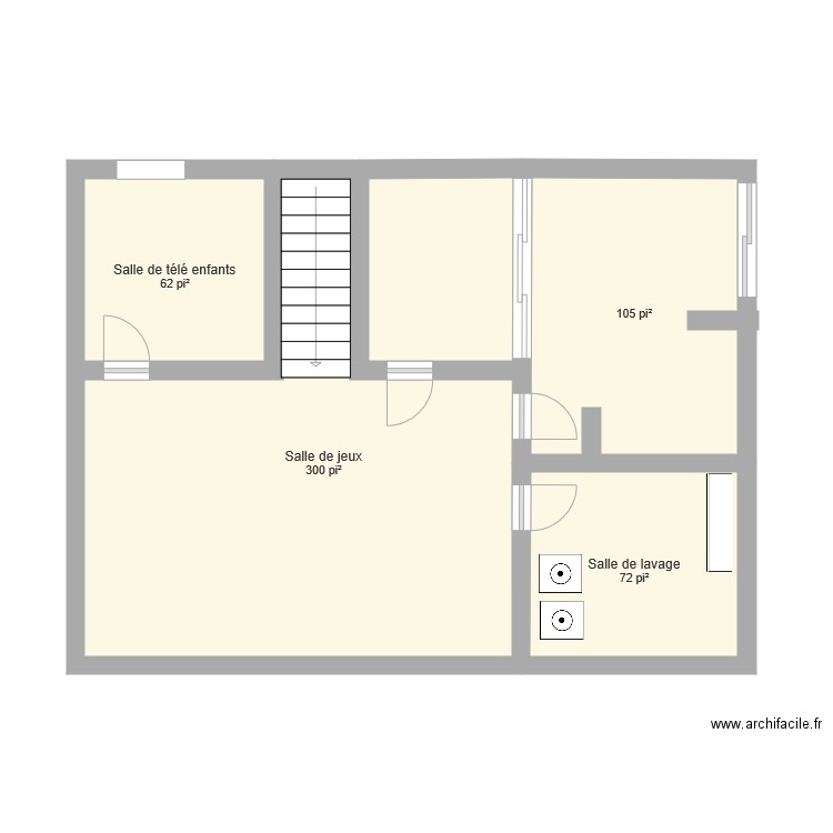 Semi 2020 sous sol. Plan de 0 pièce et 0 m2