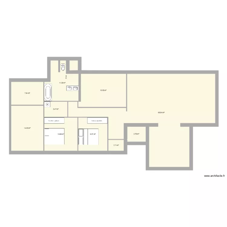 Agrandissement HFV3. Plan de 