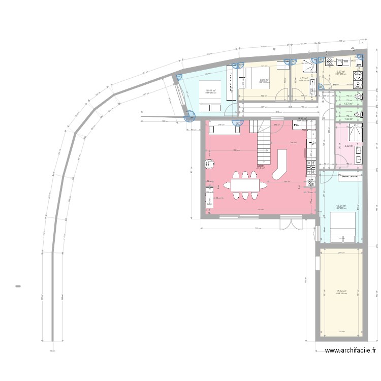 laturballe5. Plan de 11 pièces et 115 m2