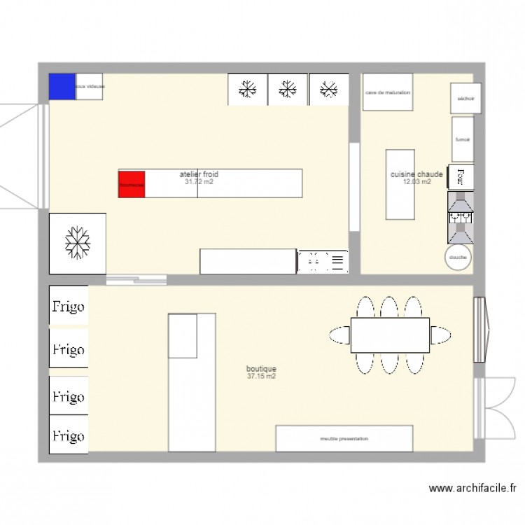 boucherie Plan dessiné par sonia236
