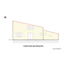 plan de coupe Face sud projet&eacute;e 1
