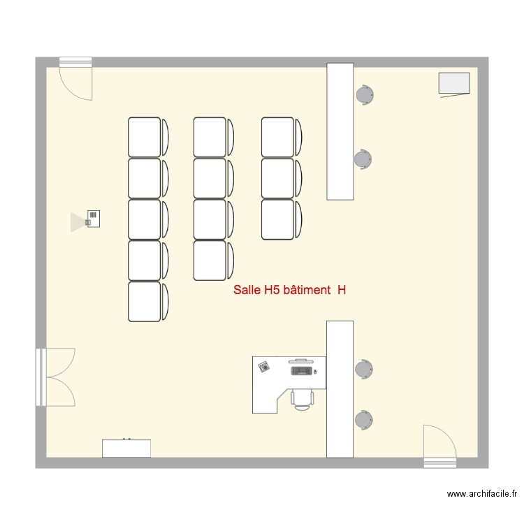 salle H5. Plan de 0 pièce et 0 m2