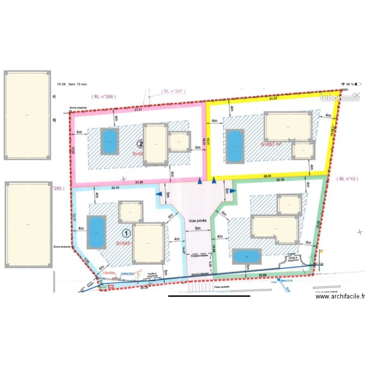 Perso. Plan de 15 pièces et 844 m2