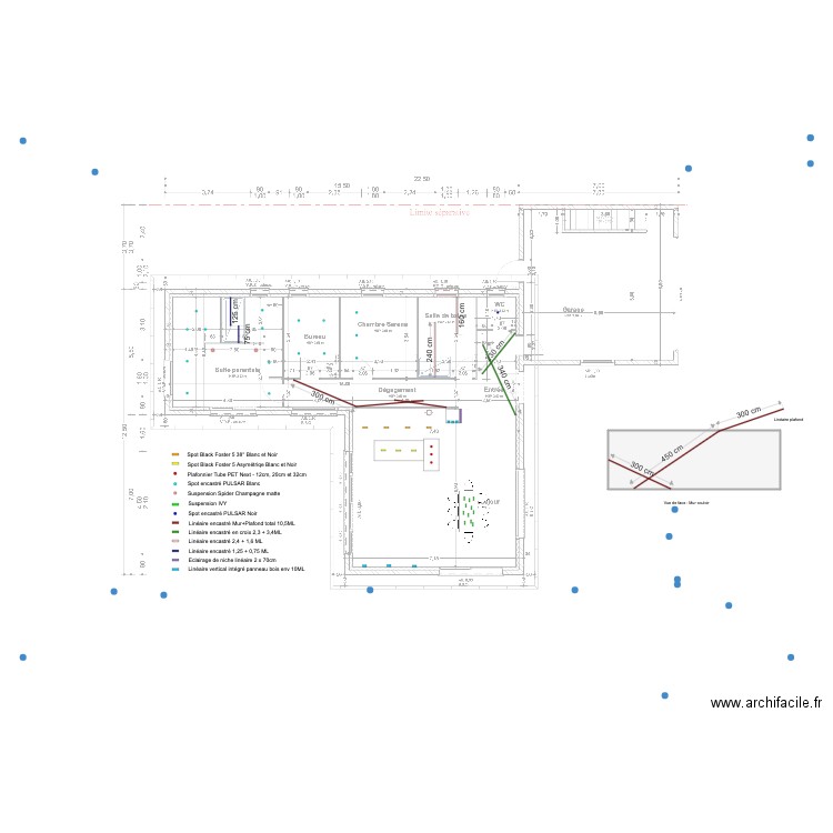 MOSUR BRACHET. Plan de 1 pièce et 19 m2