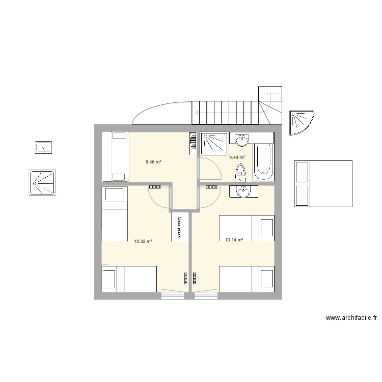 Etage releve. Plan de 0 pièce et 0 m2