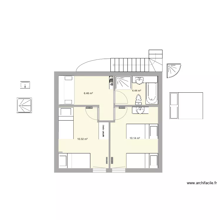 Etage releve. Plan de 