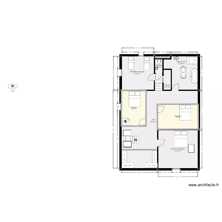 Saint Lamber +1. Plan de 2 pièces et 26 m² Saint Lamber +1. Plan de 2 pièces et 26 m²