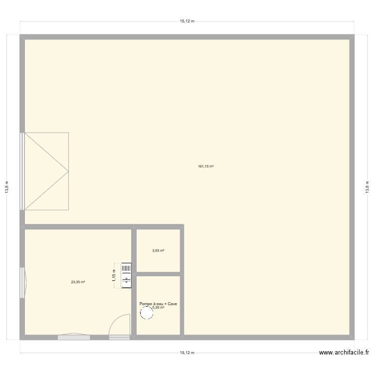 Grange Philippe. Plan de 4 pièces et 194 m2