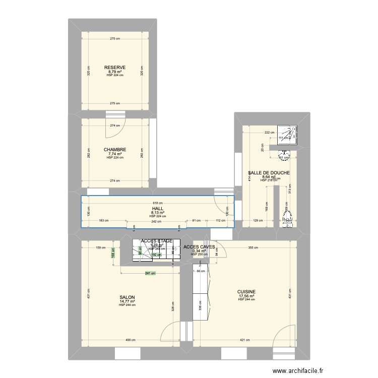 ST GERARD MONTIGNY. Plan de 8 pièces et 68 m2