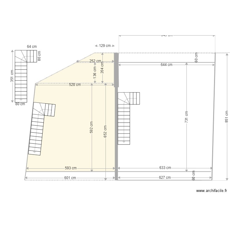 Plan remise  Etage 1 V2 surf habitable. Plan de 0 pièce et 0 m2