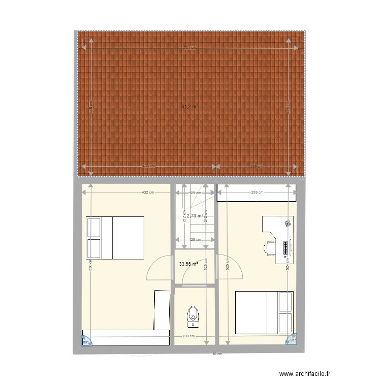 Maison 1. Plan de 5 pièces et 138 m2